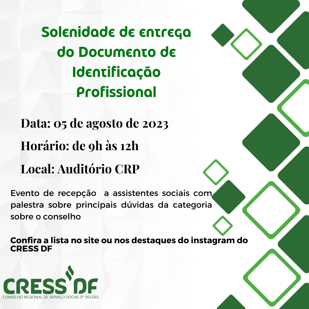 Cress/PA - 1ª Região - ⚠️ NOVOS DIPs DISPONÍVEIS ⚠️ Atenção